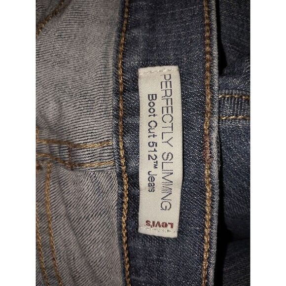 Levi's 512 Perfectly Slimming Bootcut Womens Jeans Blue Size 10 Medium - Picture 5 of 7